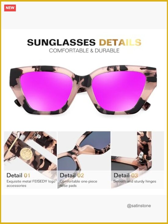 Polarized Cat Eye Sunglasses UV400 Protection for Driving Daily Wear main image 7